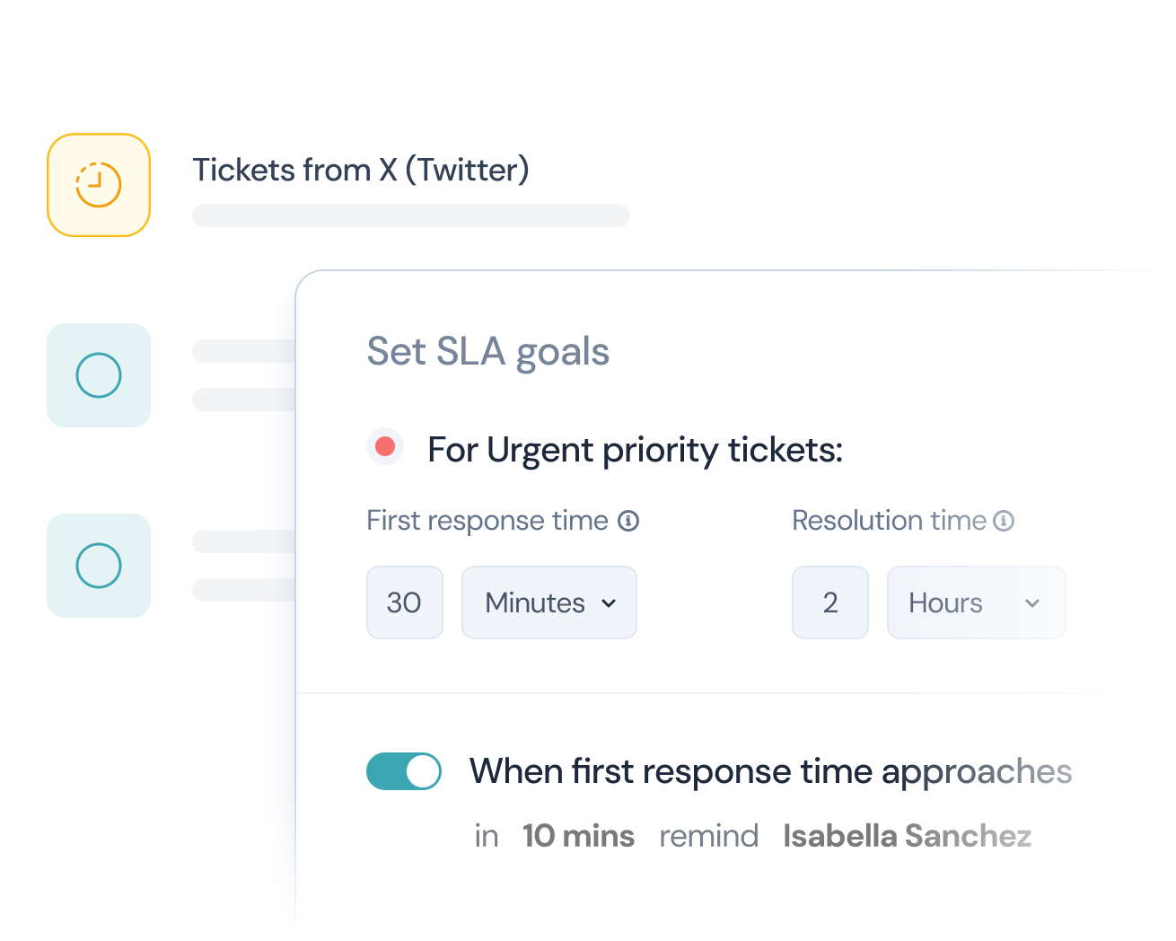 Regras de SLA e atribuição